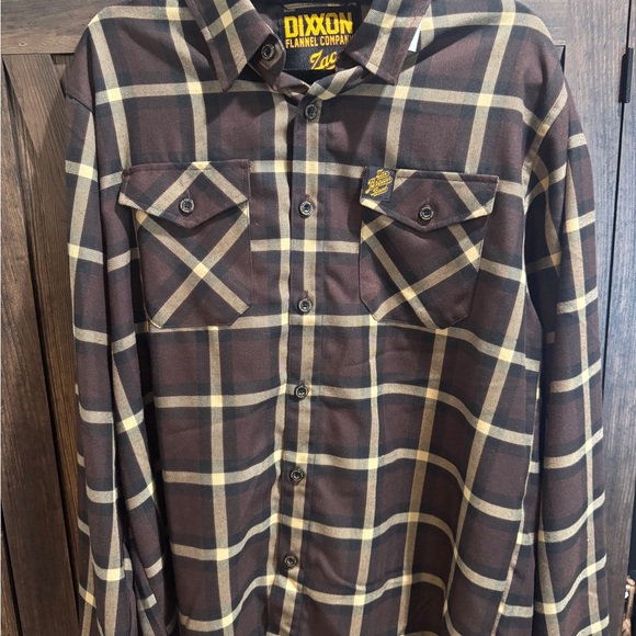 DIXXON Brown Casual Button Down Shirt Classic Design - Picture 1 of 3